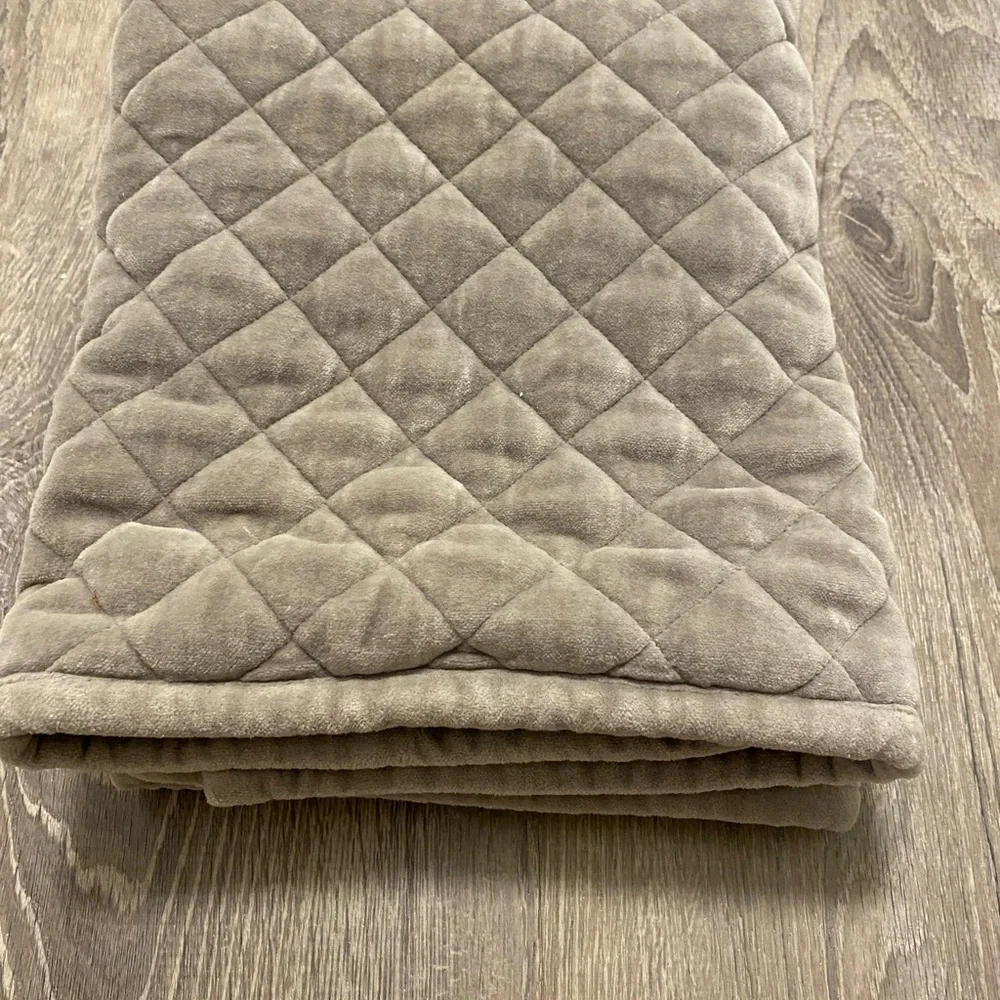 Restoration Hardware RH Velvet Euro Pillow Sham Gray